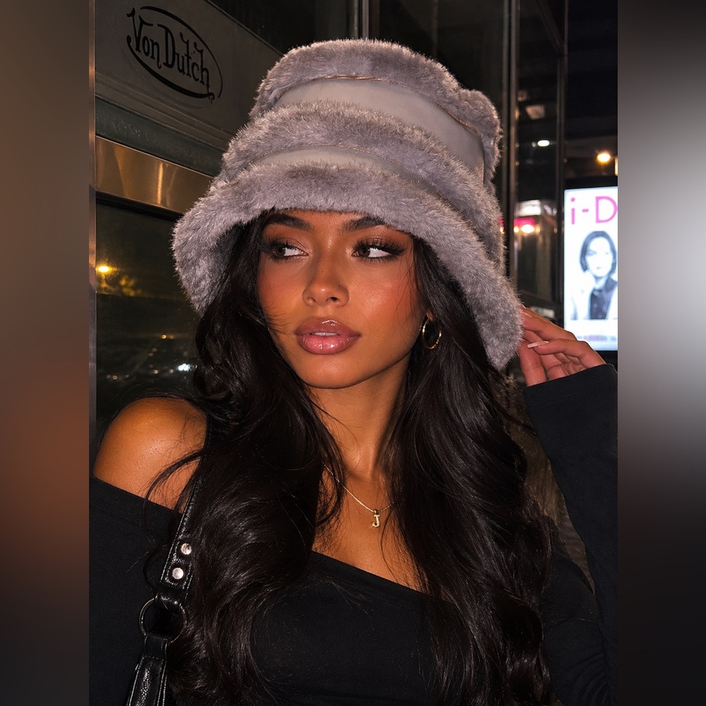 Jocelyn faux leather bucket hat
